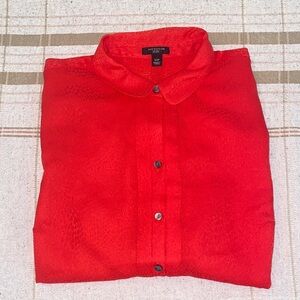 Ann Taylor Vibrant Red Blouse